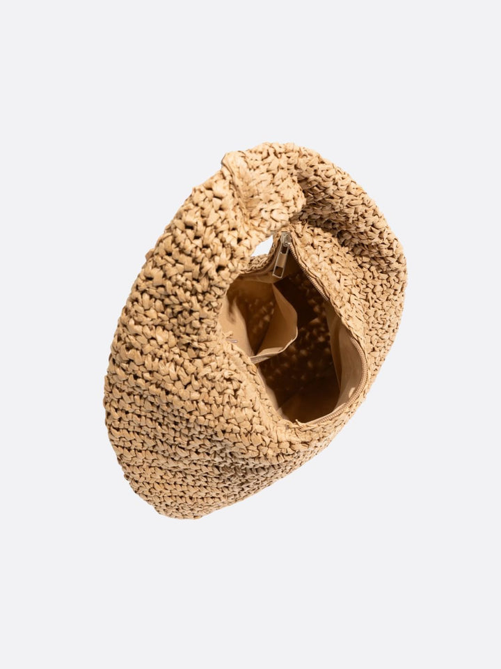 Bolso hobo de paja tejida