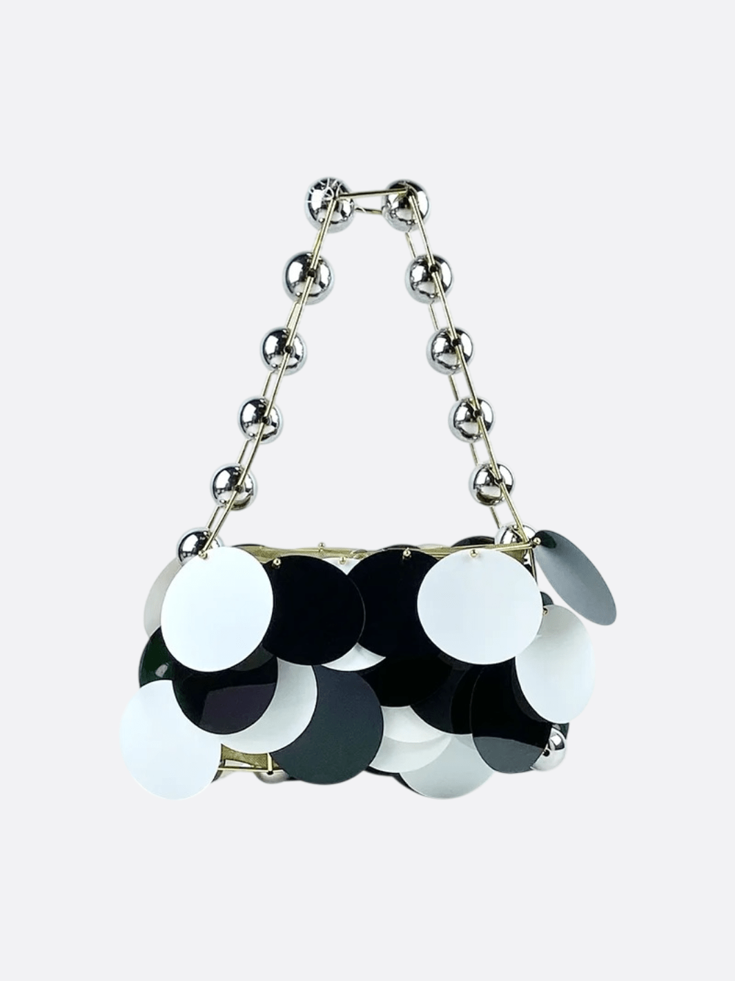 sac épaule soirée noir et blanc