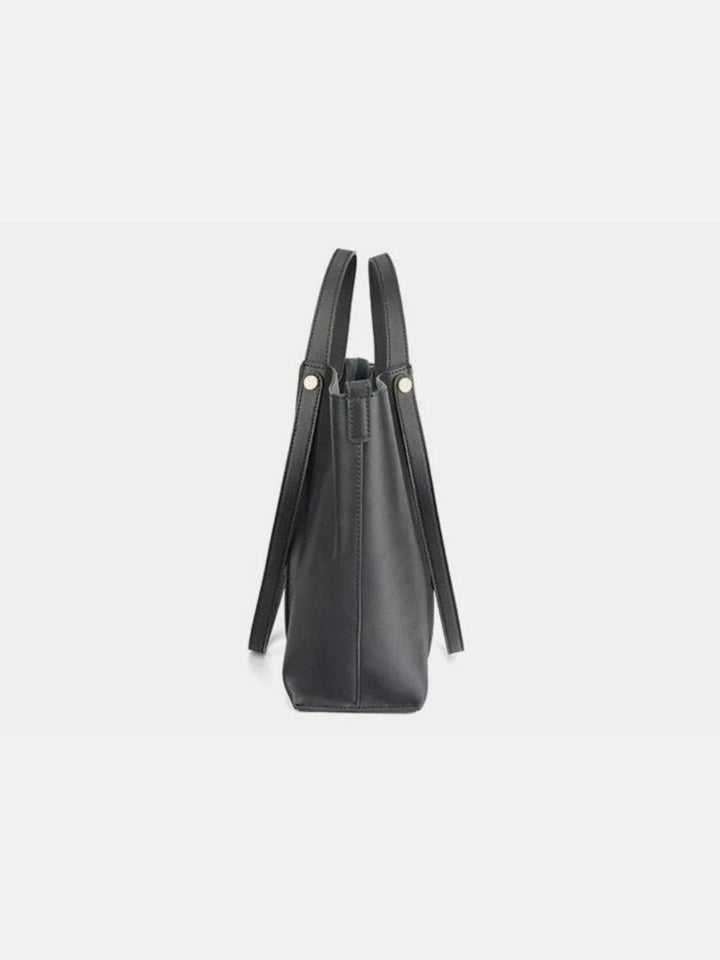 Bolso tote de piel con bolsillo extraíble