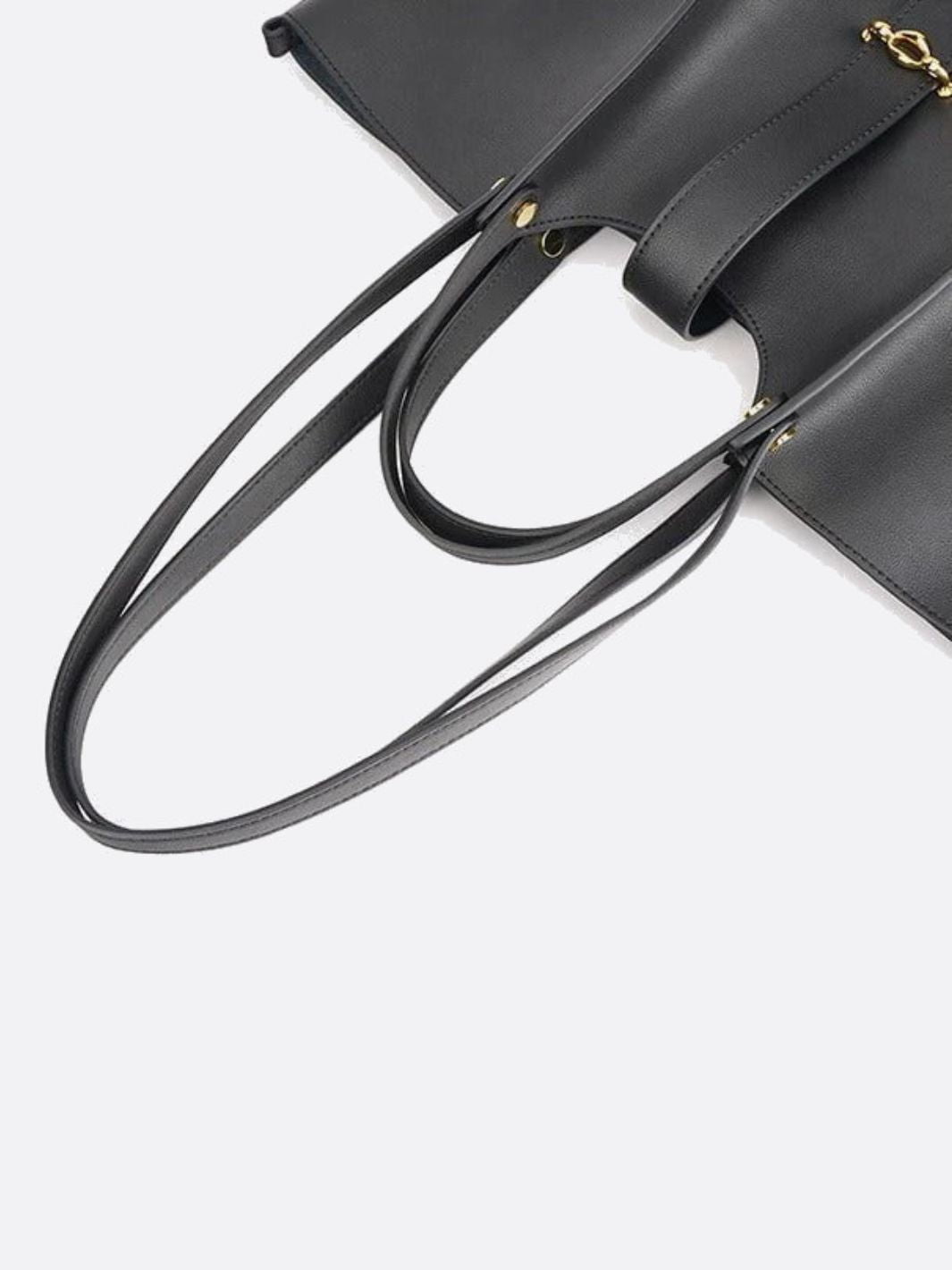 Bolso tote de piel con bolsillo extraíble