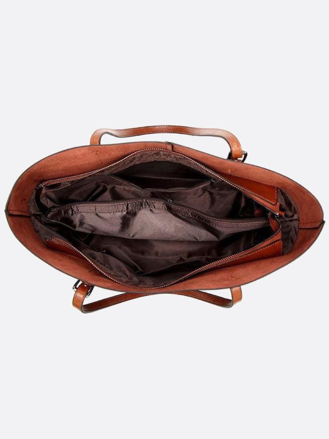 Bolso tote de piel camel