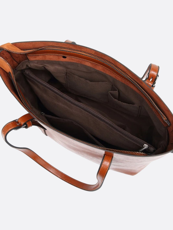 Bolso tote de cuero