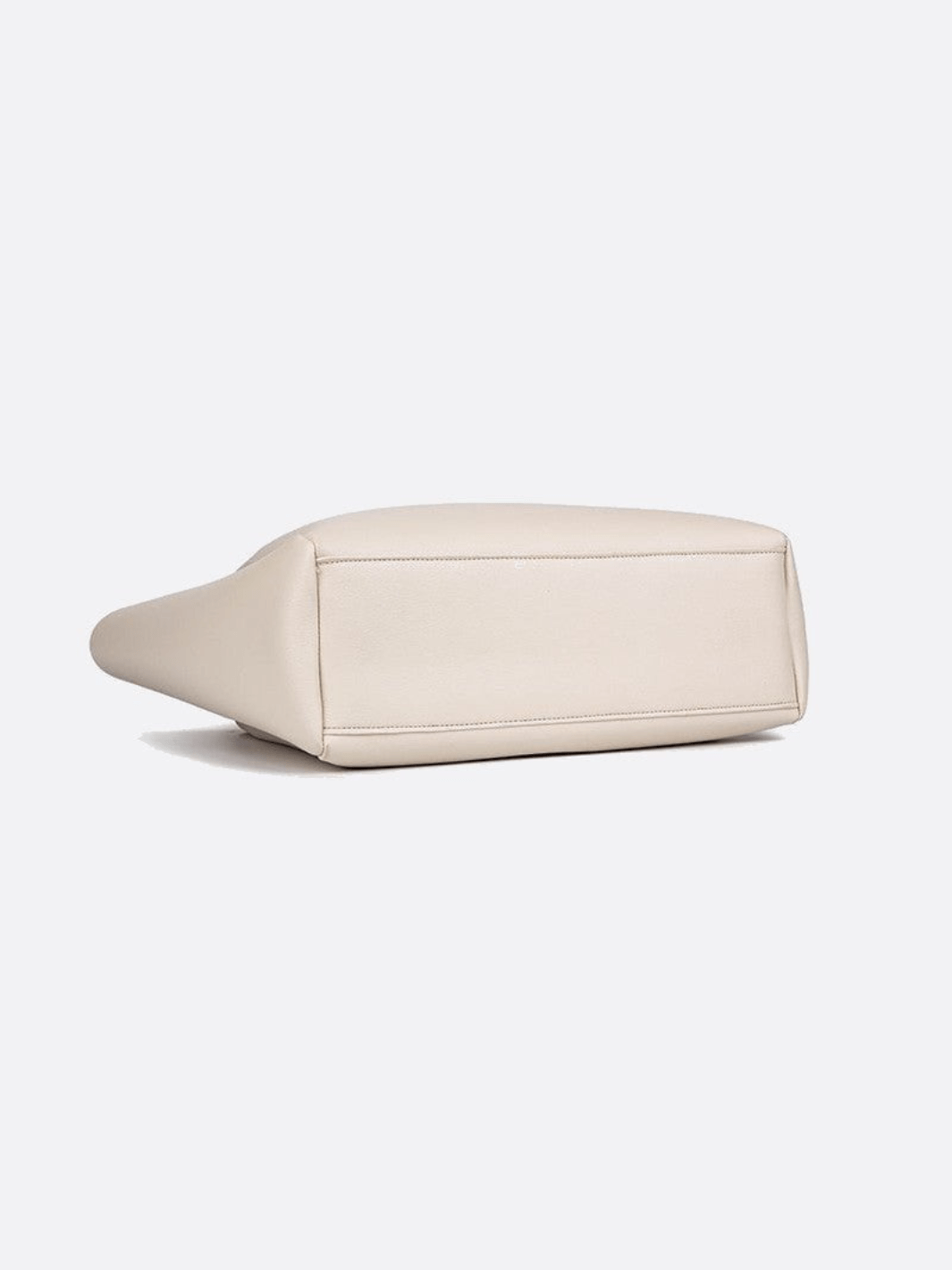 Bolso tote de cuero blanco