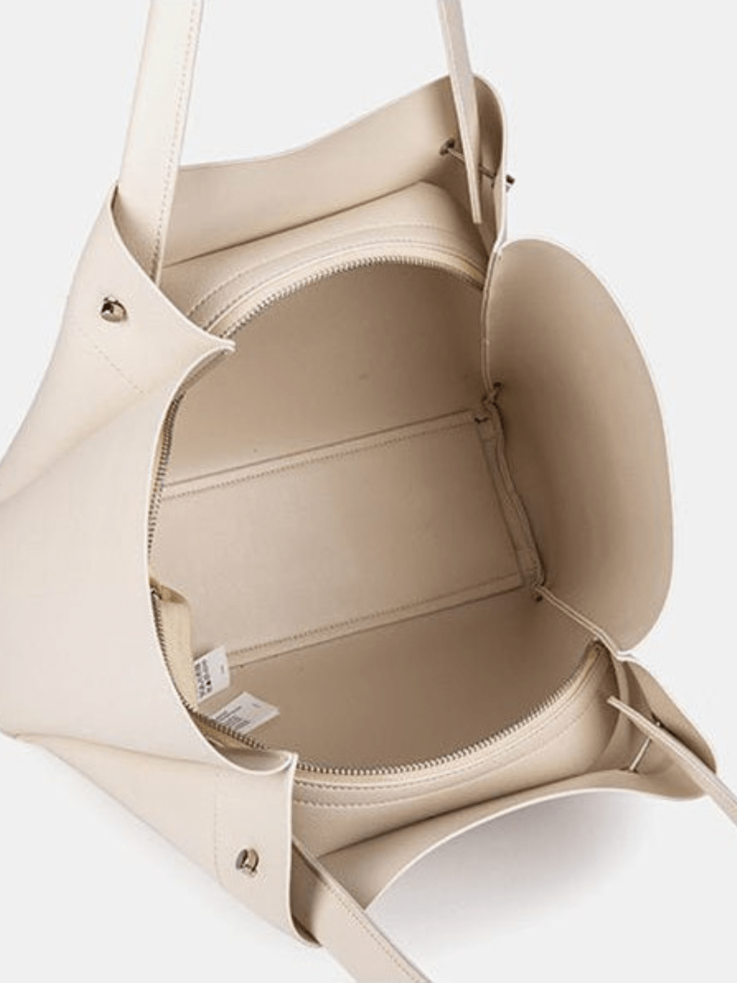 Bolso tote de cuero blanco