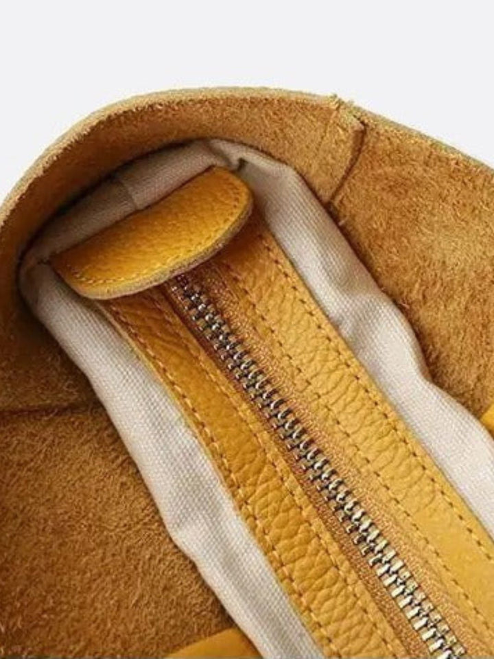 Bolso shopper vertical de piel