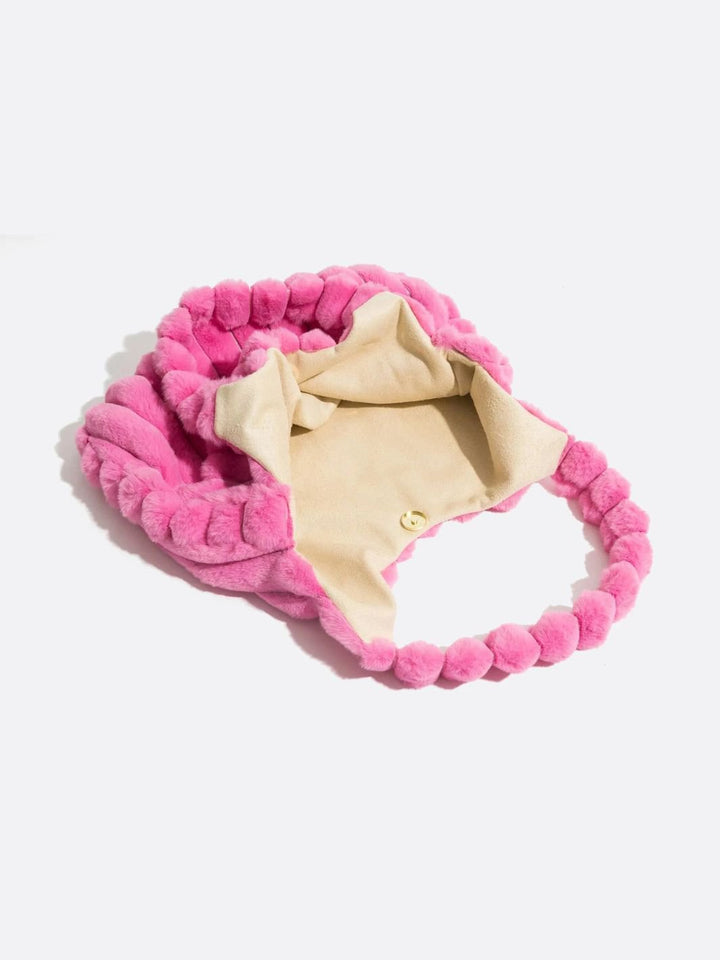 Bolso de hombro de pelo sintético