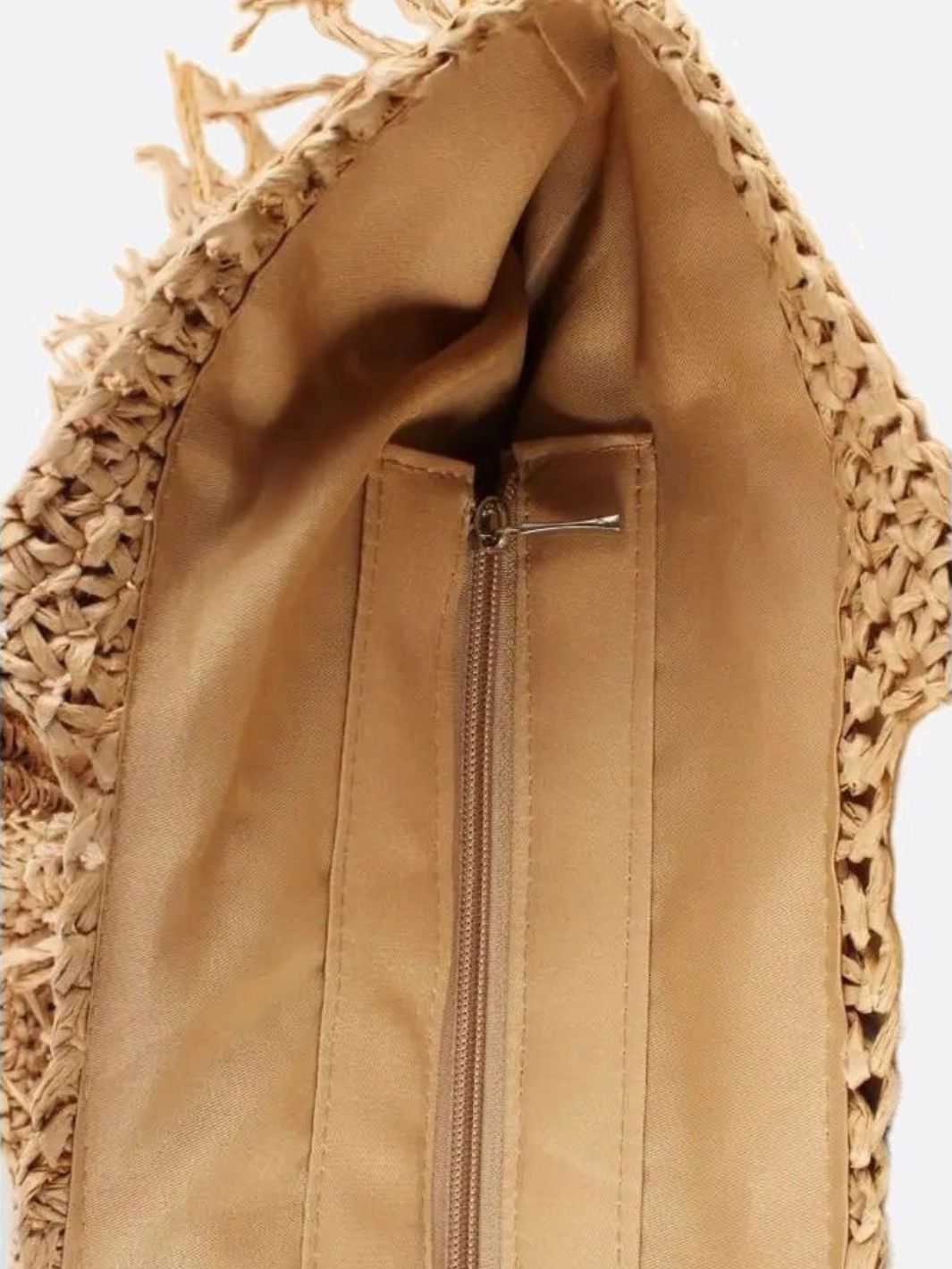 Bolso flecos rafia 