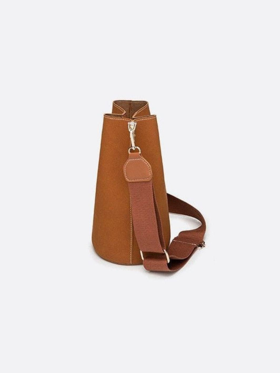 Bolso bombonera de piel cepillada