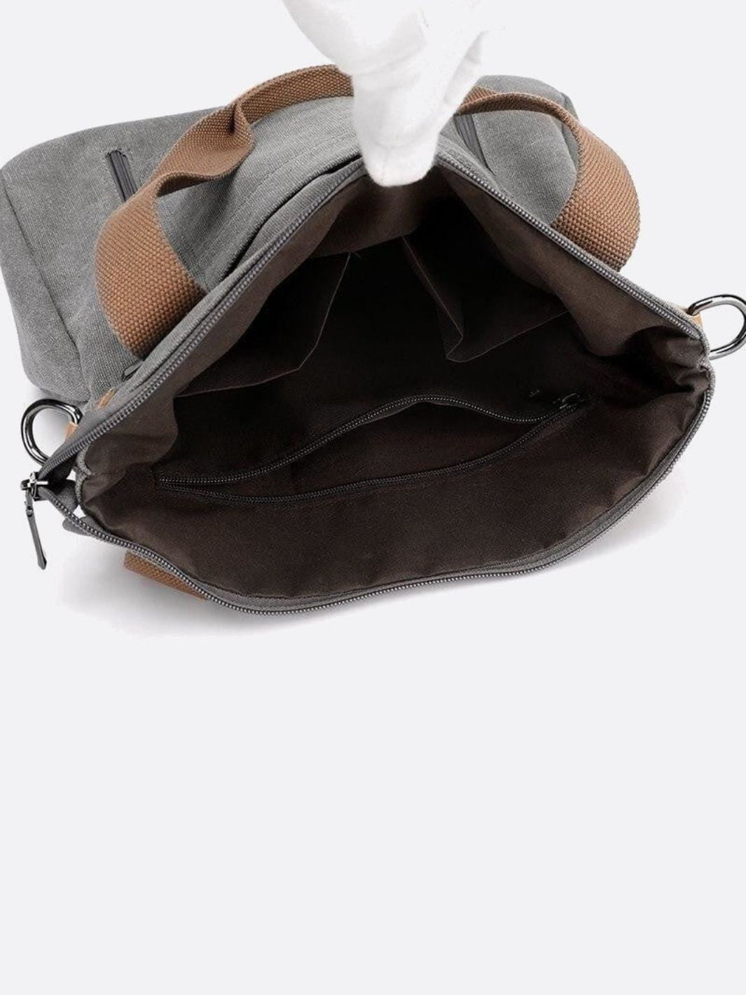 Bolso de lona multibolsillos