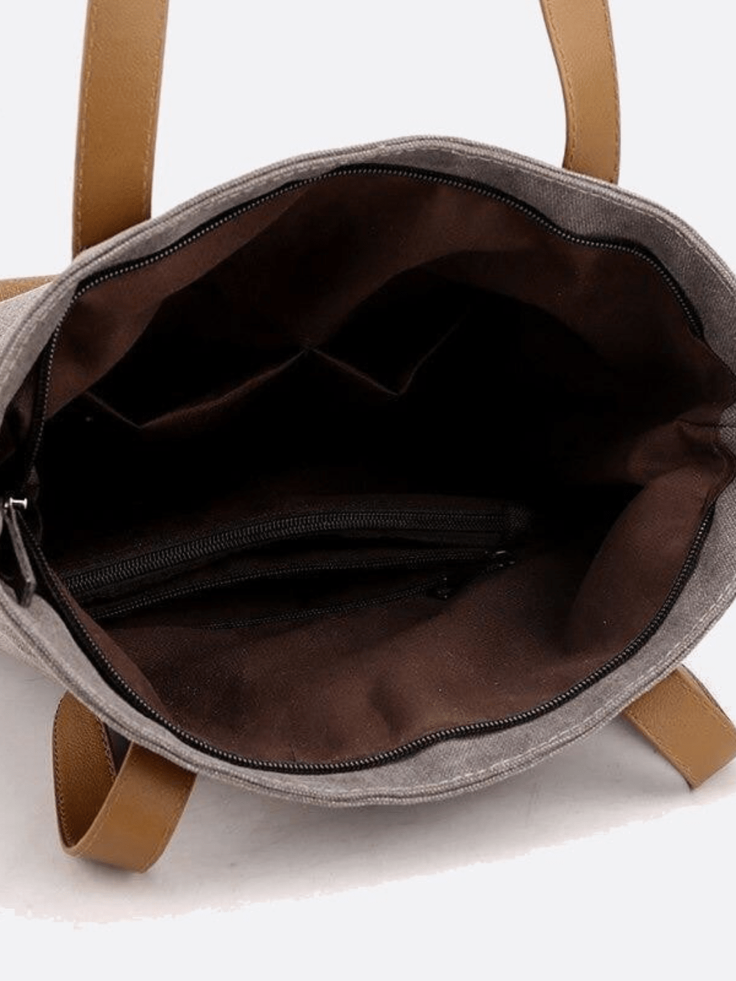 Bolso de lona para llevar al hombro y a la espalda.