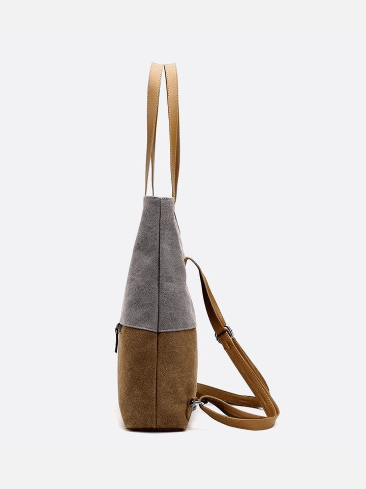 Bolso de lona para llevar al hombro y a la espalda.